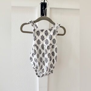Carter's Black and White Flutter Baby Romper
